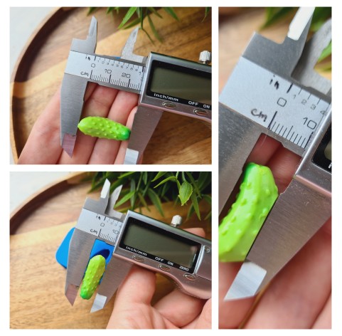 Silicone mold, Cucumber, style 7, 2 elements, ~ 2.6*1 cm, H:1 cm