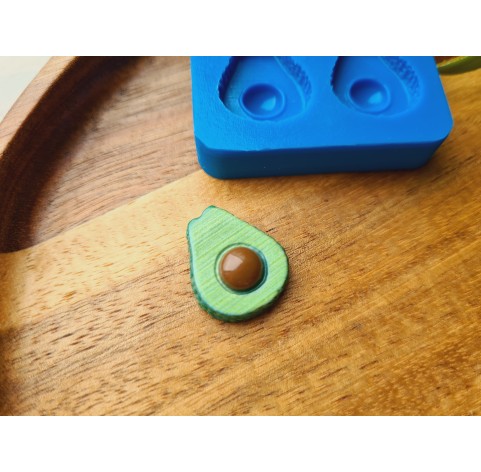 Silicone mold, Avocado, style 2, 2 elements, ~ 1.6*1.9 cm, H:0.6 cm