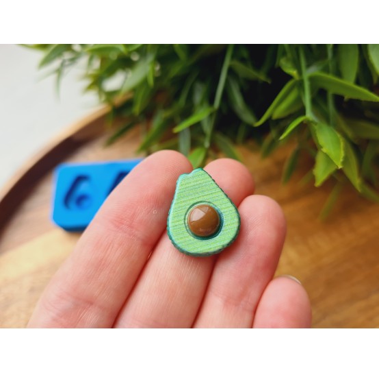 Silicone mold, Avocado, style 2, 2 elements, ~ 1.6*1.9 cm, H:0.6 cm