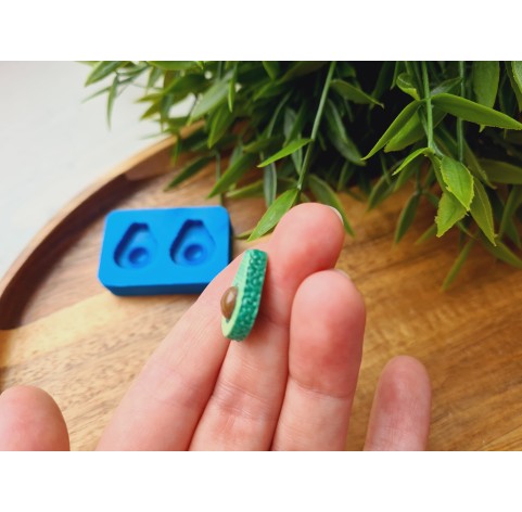 Silicone mold, Avocado, style 2, 2 elements, ~ 1.6*1.9 cm, H:0.6 cm