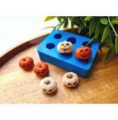 Silicone mold, Pumpkin, style 10, 6 elements, ~ 1.7*1.5 cm, H:1.4 cm