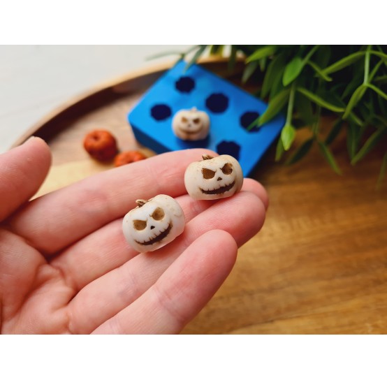 Silicone mold, Pumpkin, style 10, 6 elements, ~ 1.7*1.5 cm, H:1.4 cm