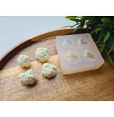 Silicone mold, Cauliflower, 1:6-1:8 scale, style 3, 4 elements, ~ Ø 2-2.4 cm