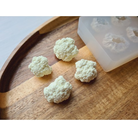 Silicone mold, Cauliflower, 1:6-1:8 scale, style 3, 4 elements, ~ Ø 2-2.4 cm