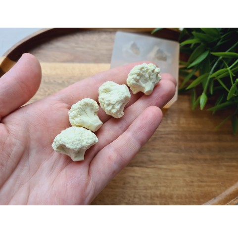 Silicone mold, Cauliflower, 1:6-1:8 scale, style 3, 4 elements, ~ Ø 2-2.4 cm