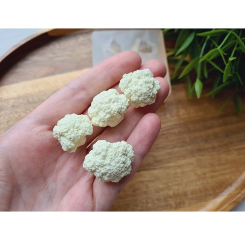Silicone mold, Cauliflower, 1:6-1:8 scale, style 3, 4 elements, ~ Ø 2-2.4 cm