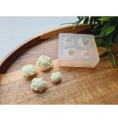 Silicone mold, Cauliflower, 1:12 scale, style 4, 4 elements, ~ Ø 1.3-1.8 cm