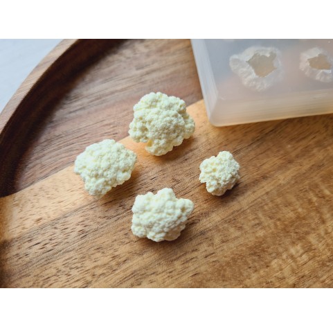 Silicone mold, Cauliflower, 1:12 scale, style 4, 4 elements, ~ Ø 1.3-1.8 cm
