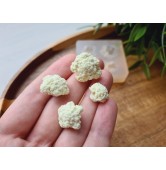 Silicone mold, Cauliflower, 1:12 scale, style 4, 4 elements, ~ Ø 1.3-1.8 cm