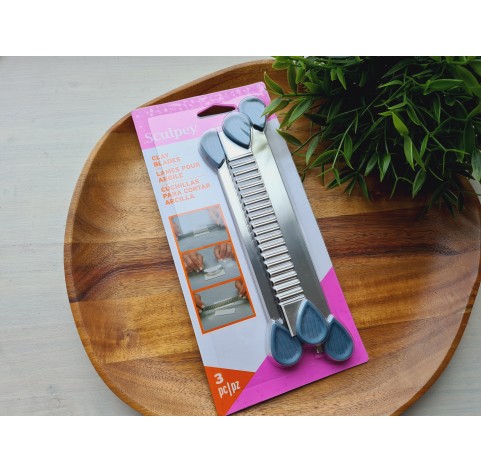 Sculpey knives with handles for cutting polymer clay, 3 pcs.