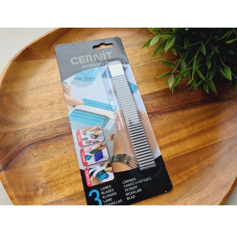 Cernit cutting blades, 3 pcs. (flexible, rigid, rippled)