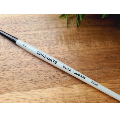 Synthetic brush GRADUATE, Filbert No.2, flat, round, short handle, size 4.4*7.9 mm