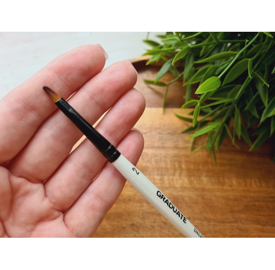 Synthetic brush GRADUATE, Filbert No.2, flat, round, short handle, size 4.4*7.9 mm