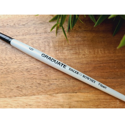 Synthetic brush GRADUATE, Filbert No.6, flat, round, short handle, size 6.2*11.1 mm