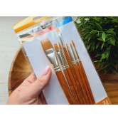 Synthetic brush SIMPLY Gold Taklon, set E, short handles, 7 brushes 