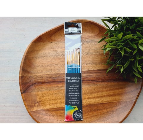 Synthetic brush Nassau Professional, nylon, flat and round, 6 brushes