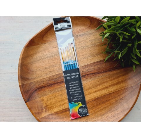 Synthetic brush Nassau Professional, nylon, flat and round, 6 brushes