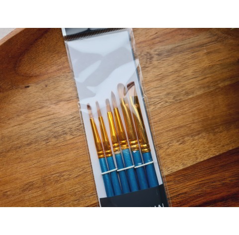 Synthetic brush Nassau Professional, nylon, flat and round, 6 brushes