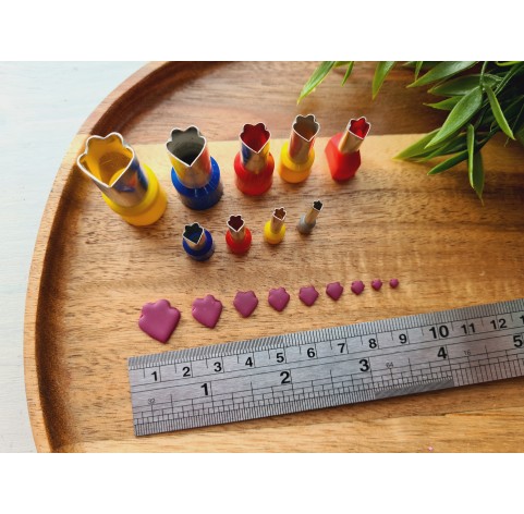 Metal Cutters Curved Petal, 4, 5 or 9 pcs., Ø 0.3-1.4 cm