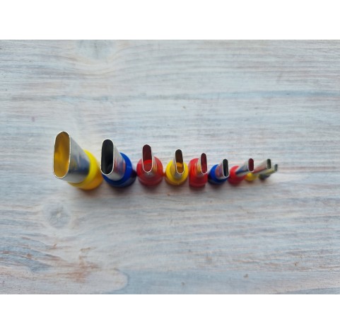 Metal Cutters Elongated oval, 4, 5 or 9 pcs., Ø 0.3-1.9 cm