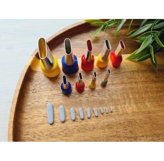 Metal Cutters Elongated oval, 4, 5 or 9 pcs., Ø 0.3-1.9 cm