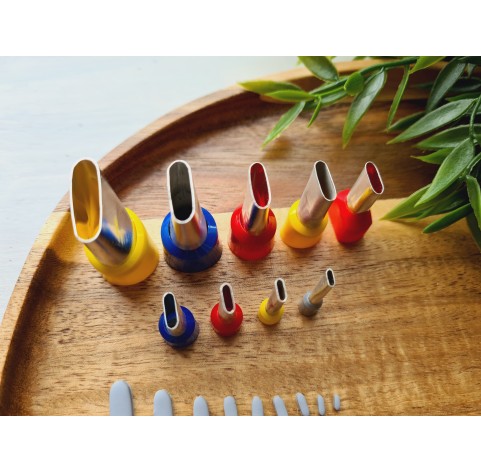 Metal Cutters Elongated oval, 4, 5 or 9 pcs., Ø 0.3-1.9 cm
