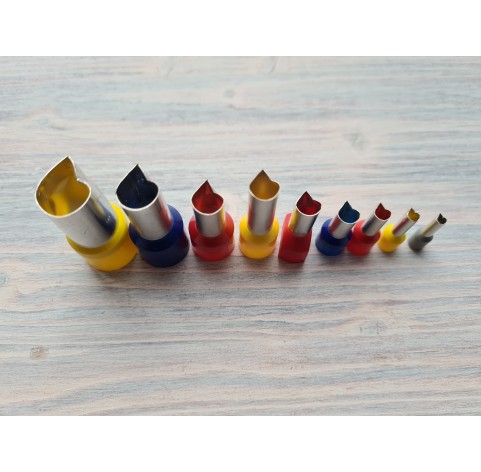 Metal Cutters Flame, 4, 5 or 9 pcs., Ø 0.3-1.9 cm