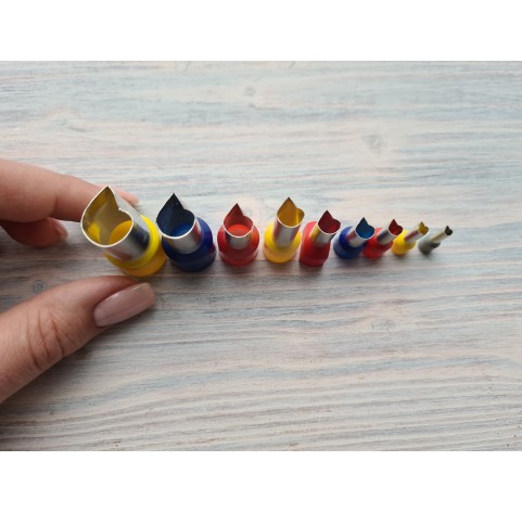 Metal Cutters Flame, 4, 5 or 9 pcs., Ø 0.3-1.9 cm