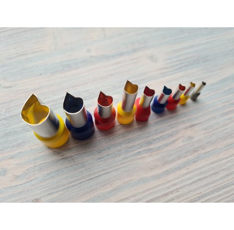 Metal Cutters Flame, 4, 5 or 9 pcs., Ø 0.3-1.9 cm