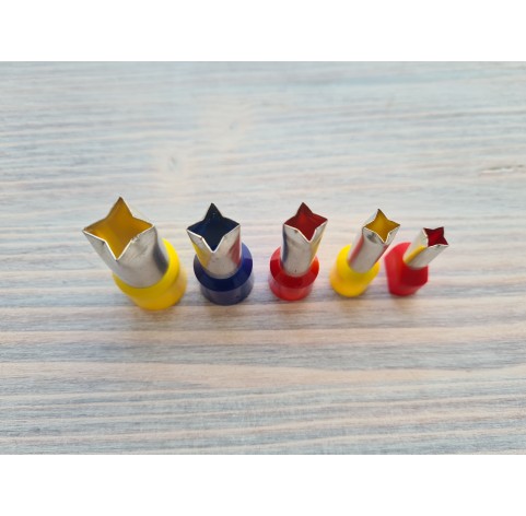 Metal Cutters Four point Star, 4, 5 or 9 pcs., Ø 0.3-1.4 cm
