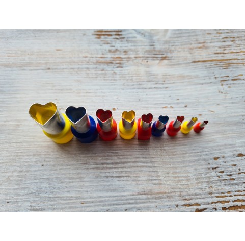Metal Cutters Square, 4, 5 or 9 pcs., Ø 0.3-1.4 cm