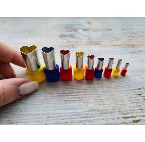 Metal Cutters Square, 4, 5 or 9 pcs., Ø 0.3-1.4 cm