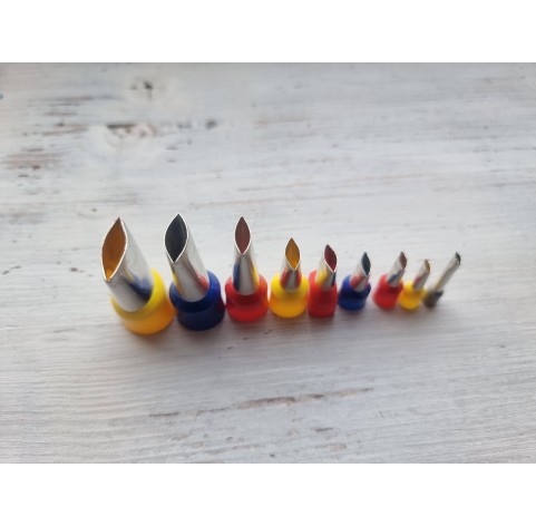 Metal Cutters Narrow Leaf, 4, 5 or 9 pcs., Ø 0.3-1.4 cm