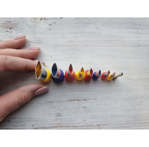 Metal Cutters Narrow Leaf, 4, 5 or 9 pcs., Ø 0.3-1.4 cm