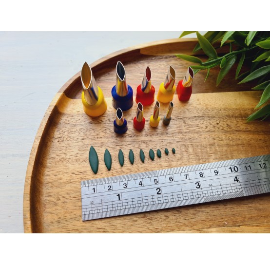 Metal Cutters Narrow Leaf, 4, 5 or 9 pcs., Ø 0.3-1.4 cm