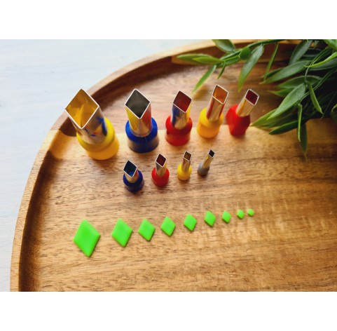 Metal Cutters Rhombus, 4, 5 or 9 pcs., Ø 0.3-1.7 cm