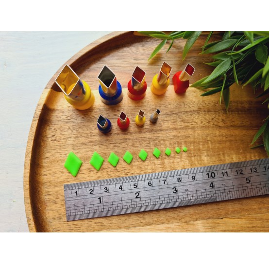 Metal Cutters Rhombus, 4, 5 or 9 pcs., Ø 0.3-1.7 cm