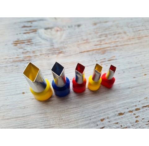 Metal Cutters Rhombus, 4, 5 or 9 pcs., Ø 0.3-1.7 cm