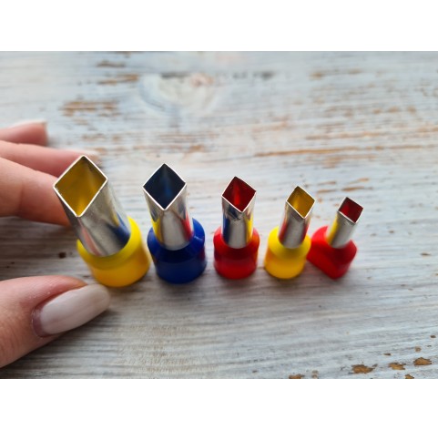 Metal Cutters Rhombus, 4, 5 or 9 pcs., Ø 0.3-1.7 cm