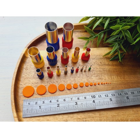 Metal Cutters Round,1, 2, 4, 5, 9, 14 or 16 pcs., Ø 0.75-1.6 cm