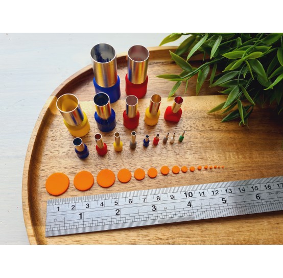 Metal Cutters Round,1, 2, 4, 5, 9, 14 or 16 pcs., Ø 0.75-1.6 cm