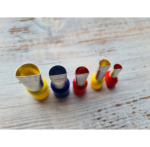 Metal Cutters Semicircle, 4, 5 or 9 pcs., Ø 0.3-1.4 cm