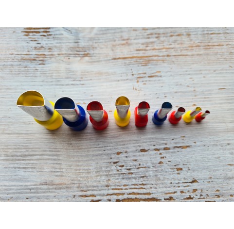 Metal Cutters Semicircle, 4, 5 or 9 pcs., Ø 0.3-1.4 cm