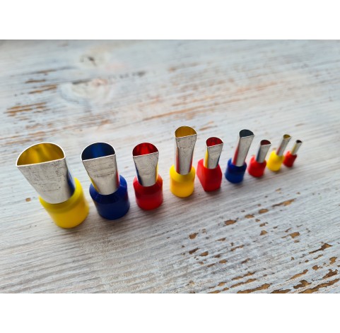 Metal Cutters Semicircle, 4, 5 or 9 pcs., Ø 0.3-1.4 cm