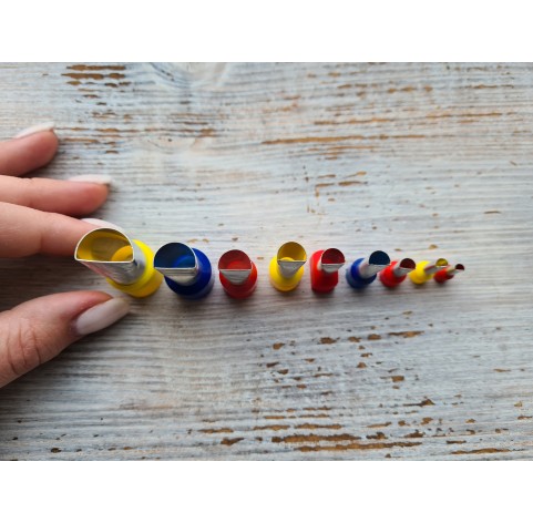 Metal Cutters Semicircle, 4, 5 or 9 pcs., Ø 0.3-1.4 cm