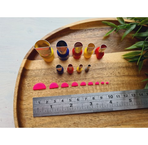 Metal Cutters Semicircle, 4, 5 or 9 pcs., Ø 0.3-1.4 cm