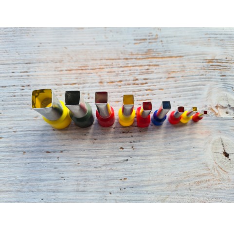Metal Cutters Square, 4, 5 or 9 pcs., 0.3-1.2 cm