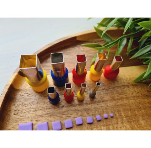 Metal Cutters Square, 4, 5 or 9 pcs., 0.3-1.2 cm