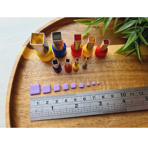 Metal Cutters Square, 4, 5 or 9 pcs., 0.3-1.2 cm