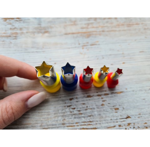 Metal Cutters Star, 4, 5 or 9 pcs., Ø 0.3 cm-1.4 cm